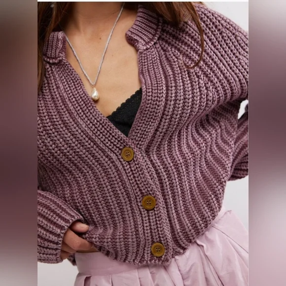 Free People Sweet Nothing Cardi/Moonscape - Picture 2 of 11